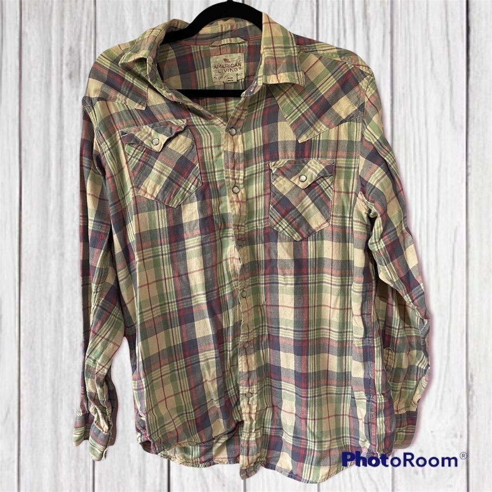 American Living Flannel Button Up